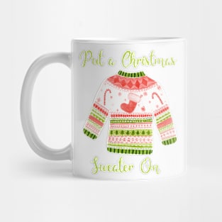 Red and Green Ugly Sweater Mug